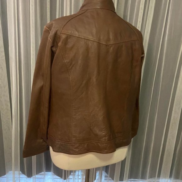 EUC Black Rivet Wilsons Leather Brown leather Jacket size 3X - Picture 5 of 8